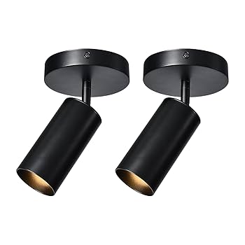 Zicbol Black Ceiling Light, Gu10 Modern Ceiling Spotlight